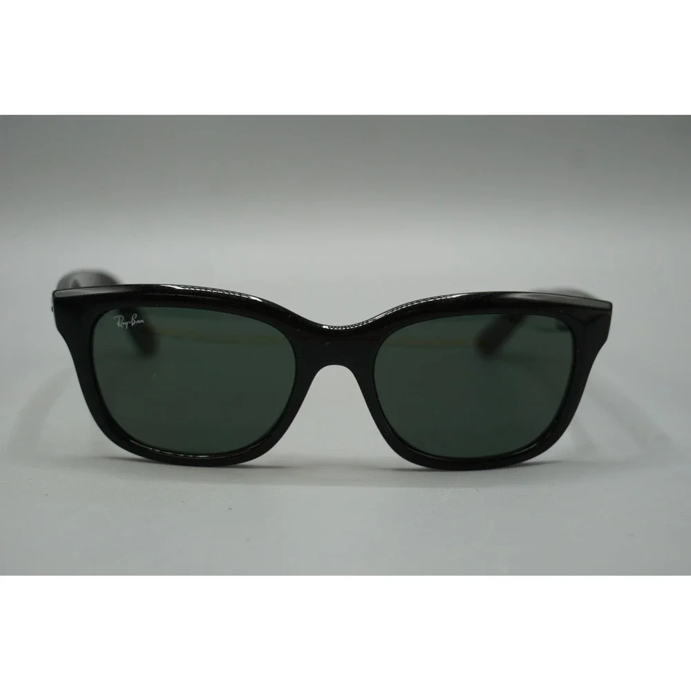 Ray Ban RB4159 Sunglasses Black Square Frame Green Lens Made in Italy
